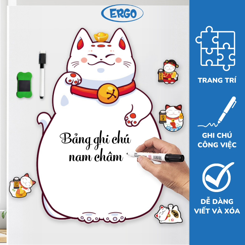 Bảng ghi chú nam châm dán tủ lạnh, bảng nam châm ghi chú trang trí tủ lạnh đáng yêu