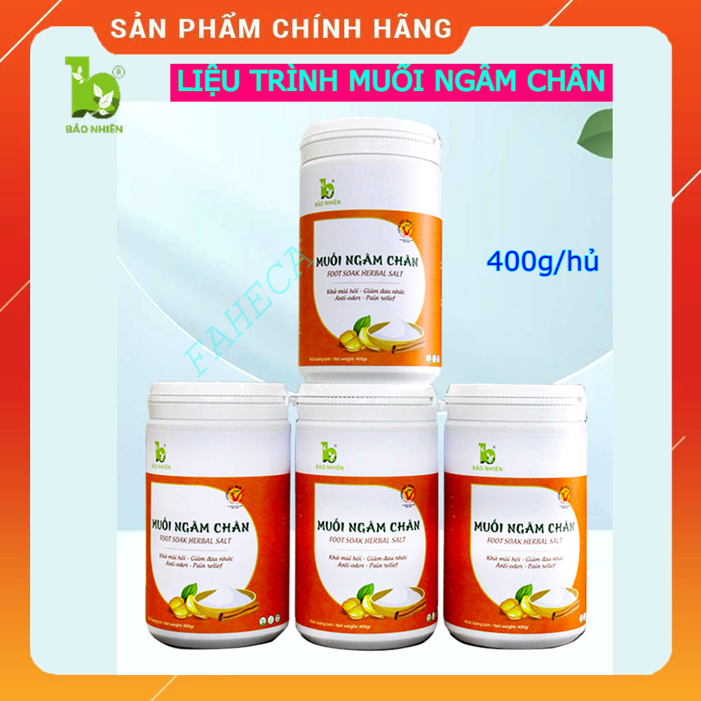 Liệu trình muối ngâm chân BẢO NHIÊN 500g/hủ - Giảm đau nhức, tê mỏi, giúp ngủ ngon - Thảo dược thiên nhiên - Chính hãng