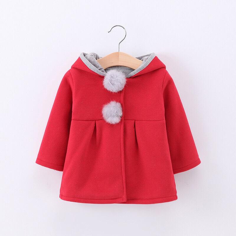 Áo khoác tai thỏ siêu xinh cho bé gái 1-5 tuổi