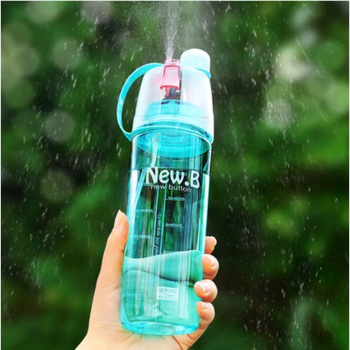 Bình nước thể thao 600ml có vòi xịt phun nước bình nước thể thao phun sương 2 trong 1