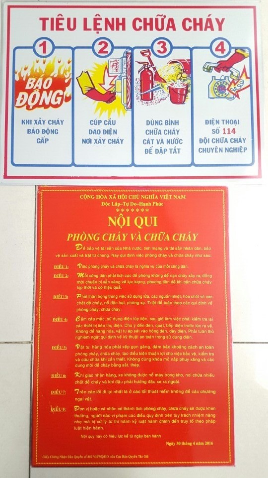 [HCM]Bộ Nội quy tiêu lệnh PCCC cho văn phòng