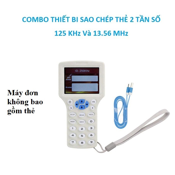 Thiết bị cầm tay sao chép thẻ từ, thẻ thang máy, thẻ chung cư, thẻ ra vào... hỗ trợ copy 2 loại thẻ 125 khz và 13.56 mhz - atdtech