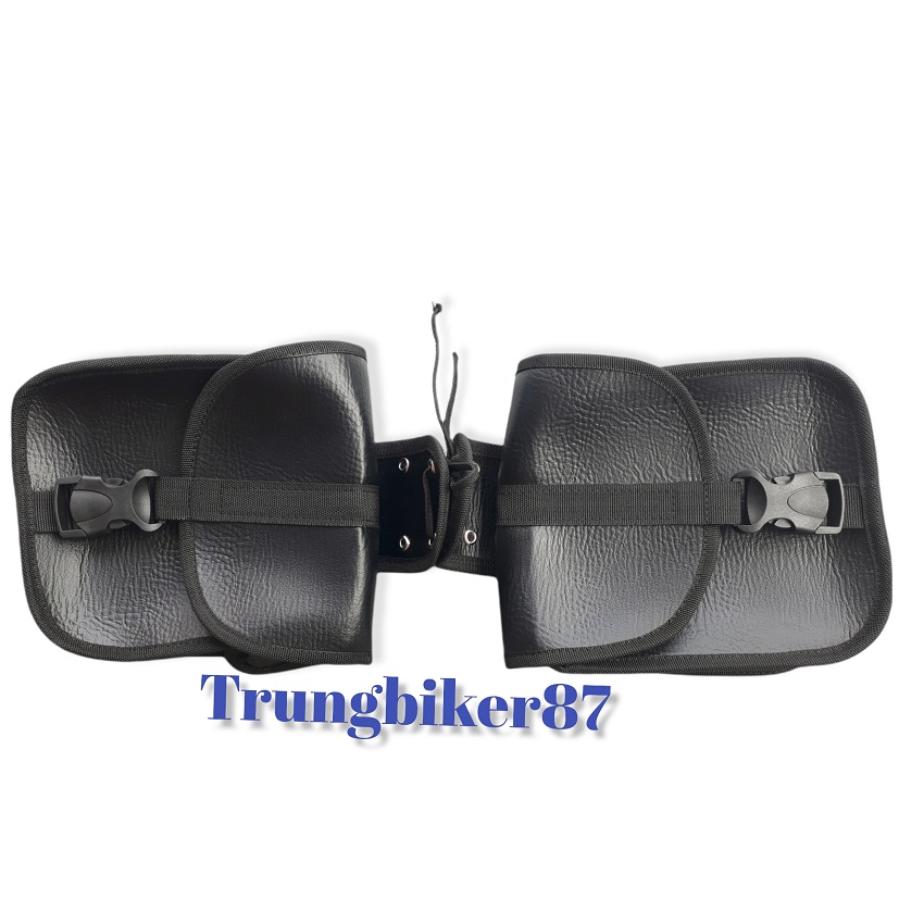 Túi da treo xe máy xe moto xe đạp thời trang phù hợp cho xe win xe 67 xe cafe racer xe độ chất liệu da mềm mịn chống nước tốt