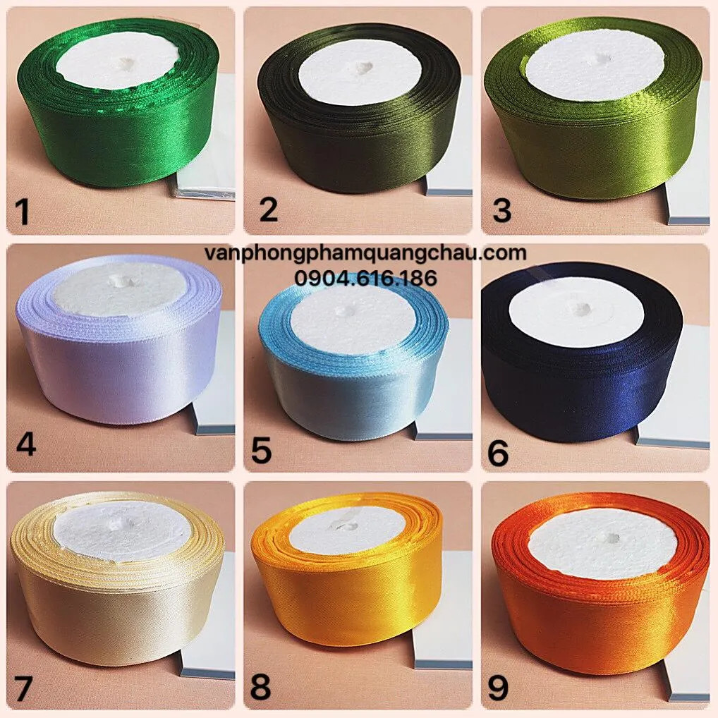 Ruy băng vải bóng - Bản rộng 4cm, dài 20 mét - 01 cuộn