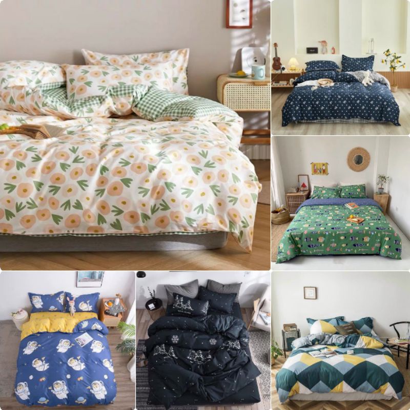 Bộ chăn ga gối Cotton Poly nhập khẩu đủ kích thước chưa gồm ruột chăn, ruột gối tại TRANGBEDDING shop