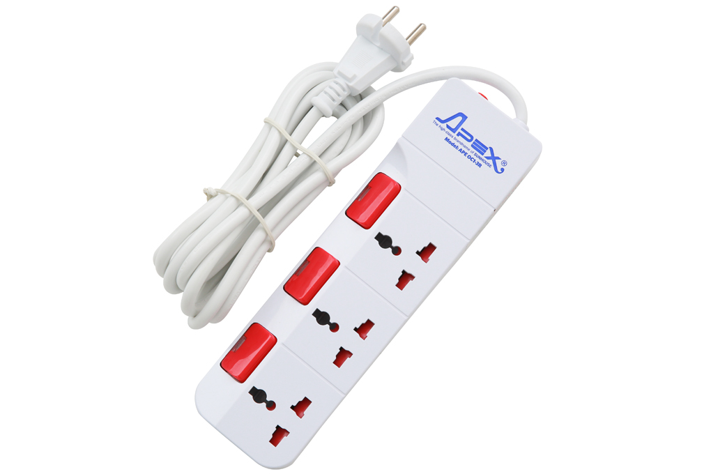 Ổ cắm điện 3 lỗ 2.5m apex ap vmm28