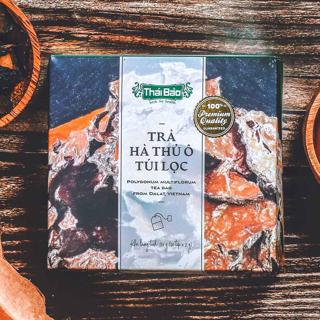 Trà hà thủ ô túi lọc Thái Bảo 60 tép hộp mẫu pastel art