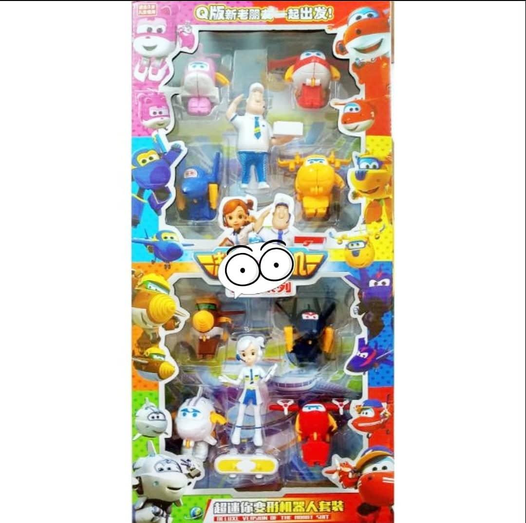 Đồ chơi 10 nhân vật đội bay biến hình super wings