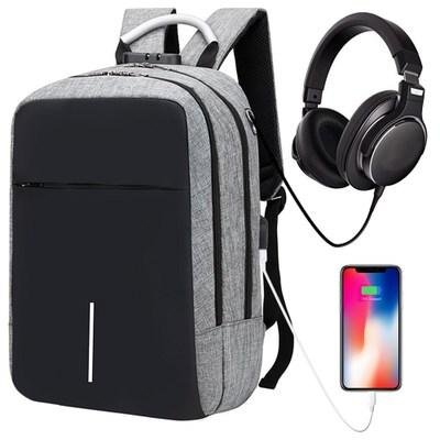 Balo Laptop nam và nữ vừa Laptop cỡ lớn và A4, thiết kế lỗ sạc và lỗ tai nghe, khóa mã số tiện dụng NEW-0003