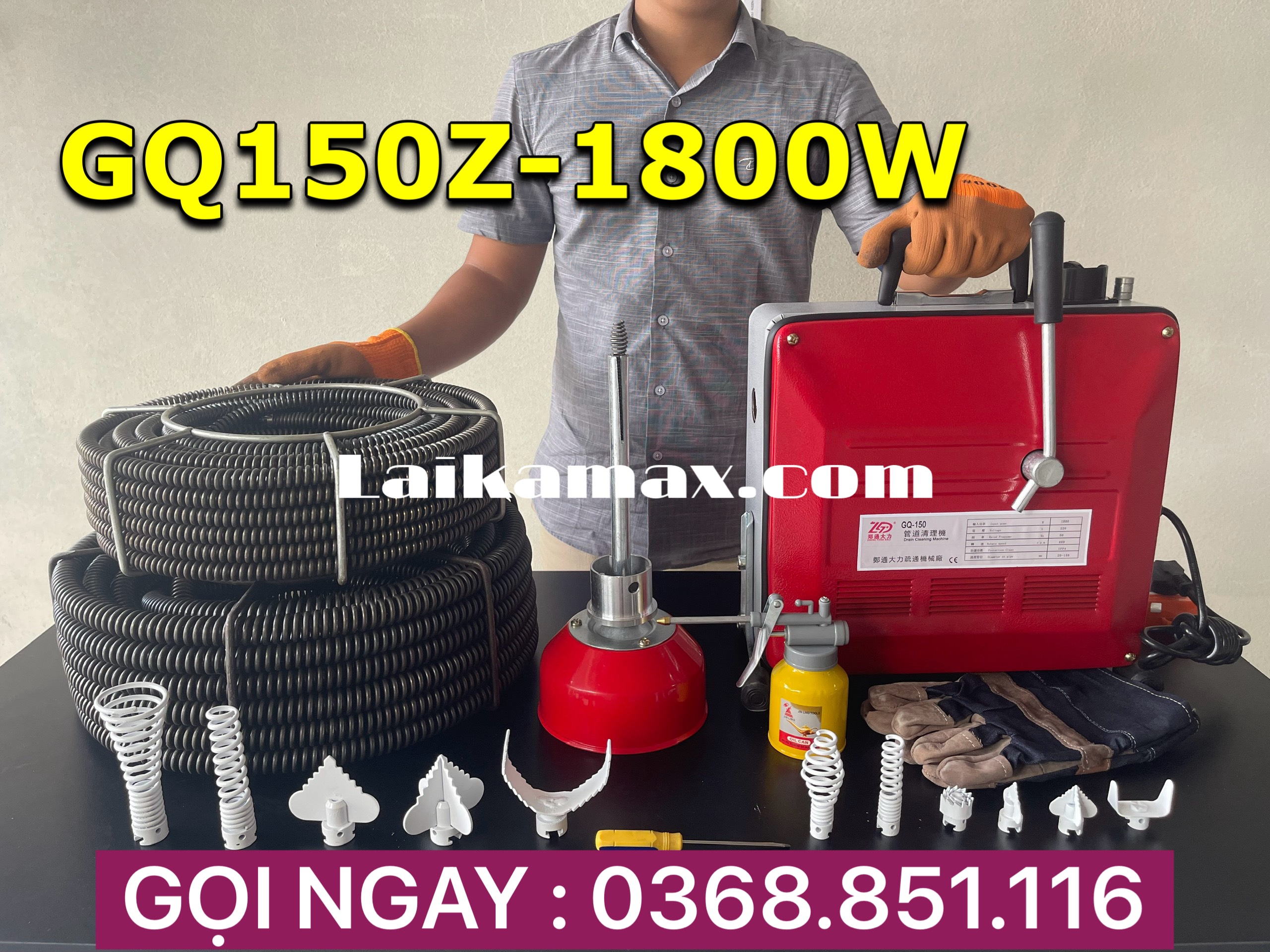 Máy thông cống gq150z công suất 1800w hãy gọi điện để được shop tư vấn : 0368.851.116