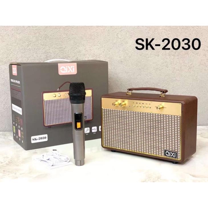 Loa Karaoke Qixi SK-2030 Âm Thanh Siêu Đỉnh Tặng Kèm 1 Tay Mic Không Dây, Thiết Kế Cực Đẹp. Bảo Hành 6 Tháng