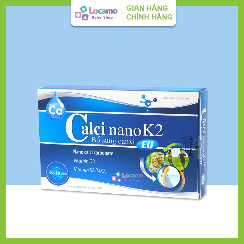 Calci Nano K2 Bổ sung canxi vitamin D3 Giúp phát triển chiều cao Xương