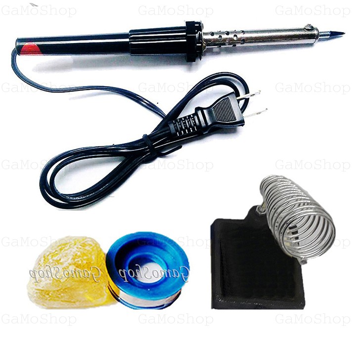 [HCM]Bộ 4 - Mỏ hàn RD 60W GamoShop + Gác mỏ hàn  Chì hàn Nhựa thông