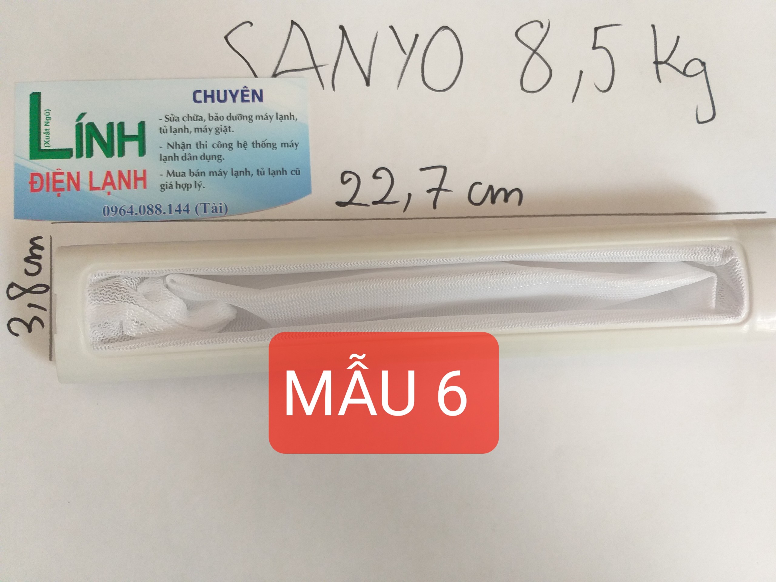 Túi lọc rác máy giặt sanyo 8-9kg