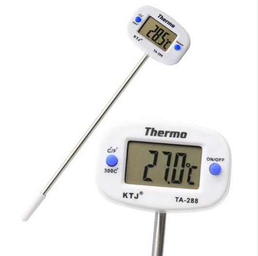 Dụng cụ que nhiệt kế hợp kim thermo model ta288 đo nhiệt độ thức ăn sữa cho bé nước uống thịt cá xoay 180 độ 5.0