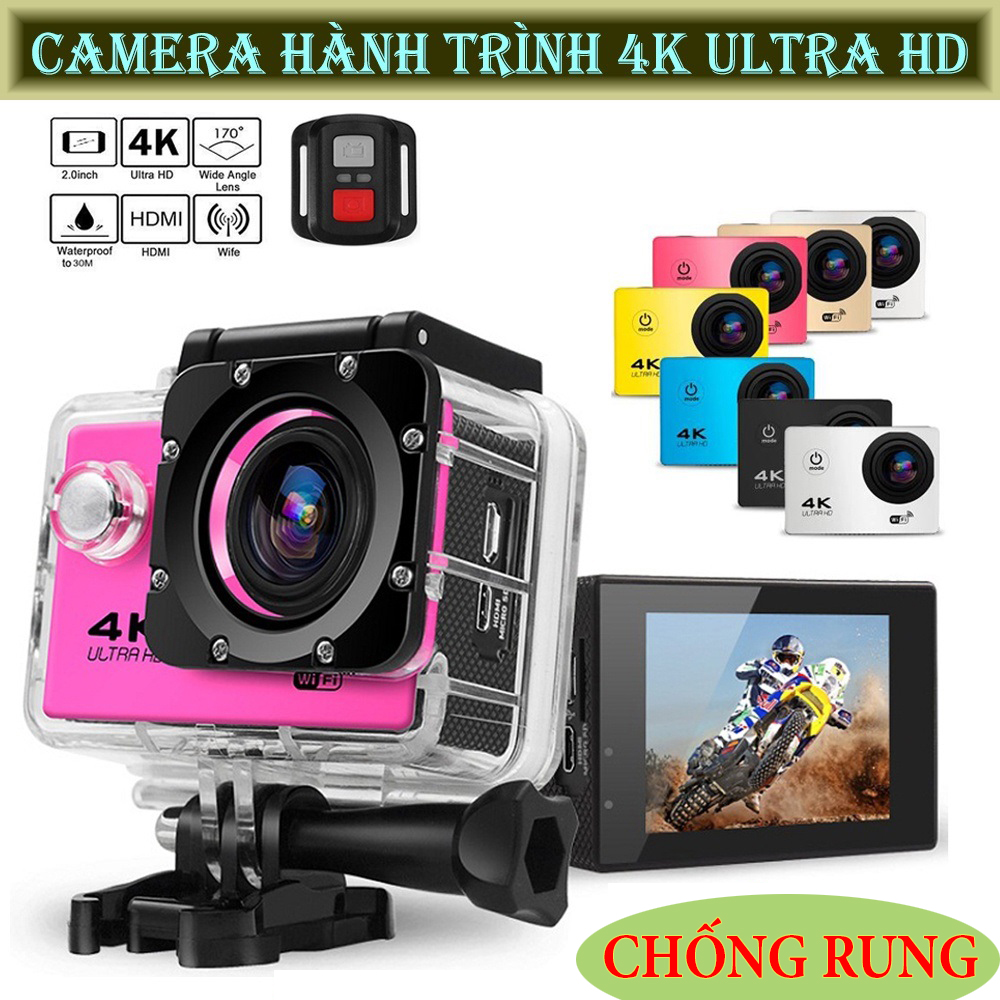 Camera hành trình 4k - camera hành trình xe máy gắn mũ - camera 4k cho chất lượng độ phân giải rất cao. giảm còn 50% bảo hành uy tín 1 đổi 1.