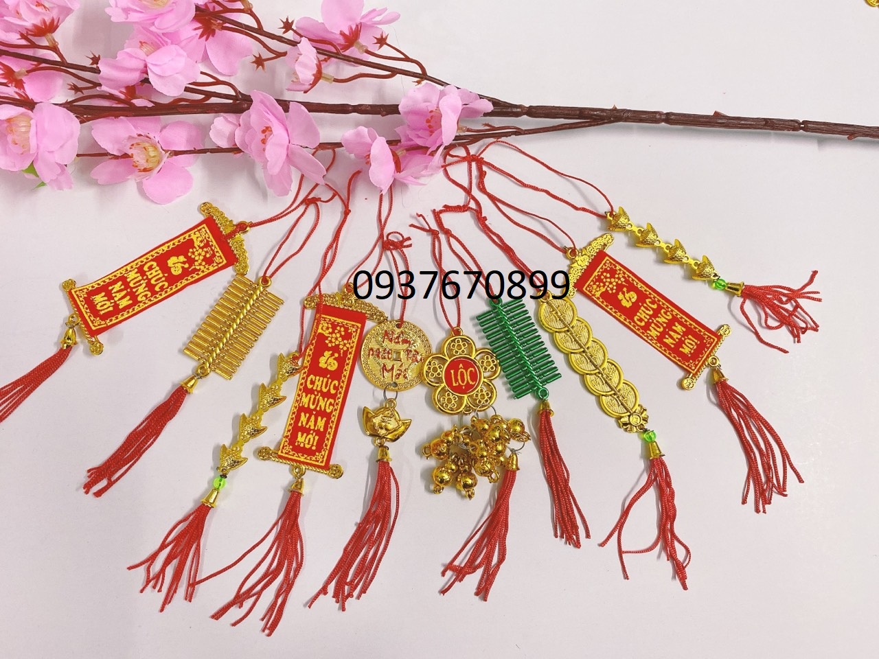 Giá TỐT- Combo 10 dây liễn treo Tết nhiều mẫu, chất lượng cao, sang trọng, trang trí Tết, Mai đào