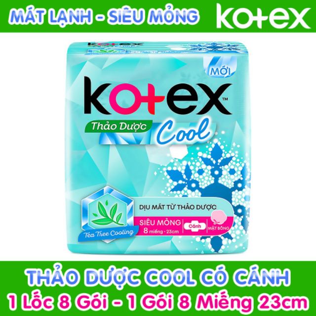 Băng vệ sinh kotex thảo dược cool bịch 8 miếng