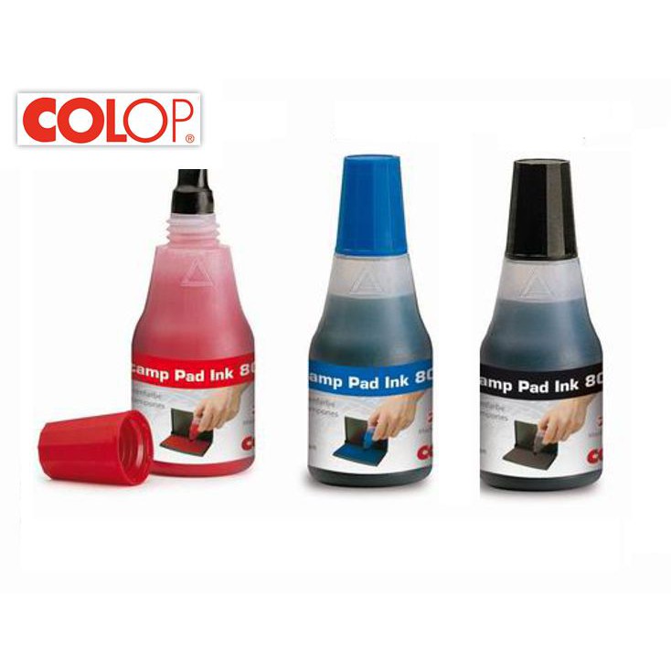 Mực dấu đổ thêm hay khay mực ngoài Xanh Đen Đỏ-COLOP