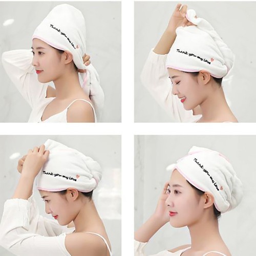 Khăn quấn tóc làm khô tóc cực nhanh siêu thấm nước