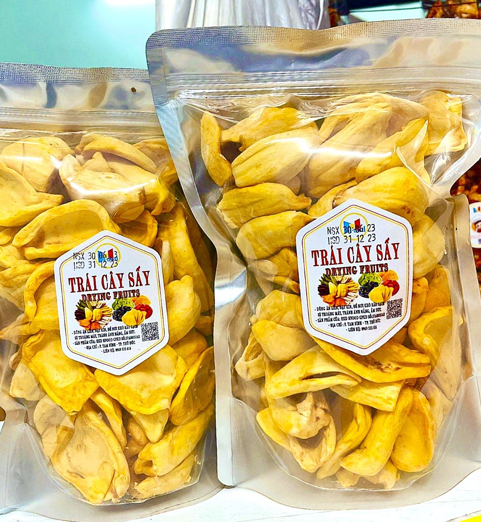 [ Gói 250.gram ] Mít sấy giòn ( hàng xuất khẩu : giòn,ngọt,miếng nguyên cánh)