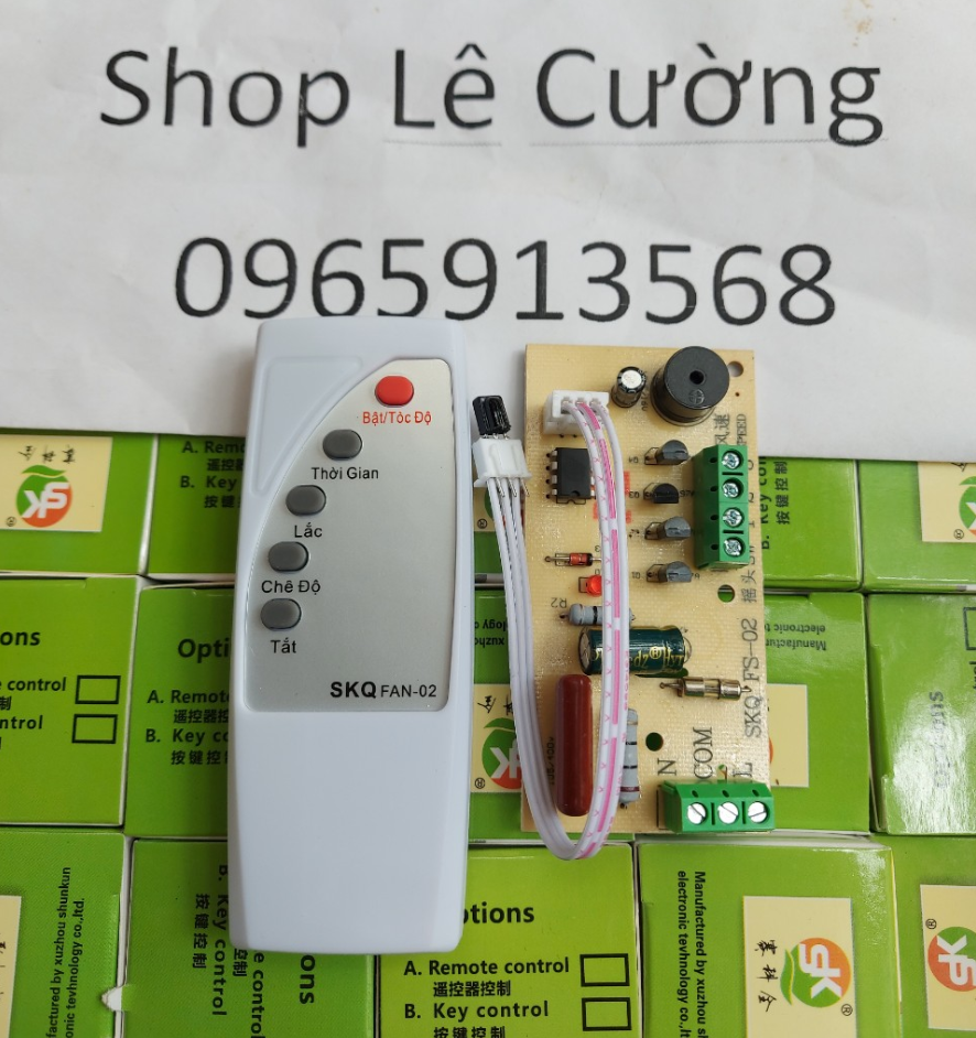 [LOẠI TỐT-Tiếng việt] Bộ mạch và điều khiển từ xa dành cho quạt bàn quạt treo tường quạt cây biến quạt thường thành quạt điều khiển từ xa