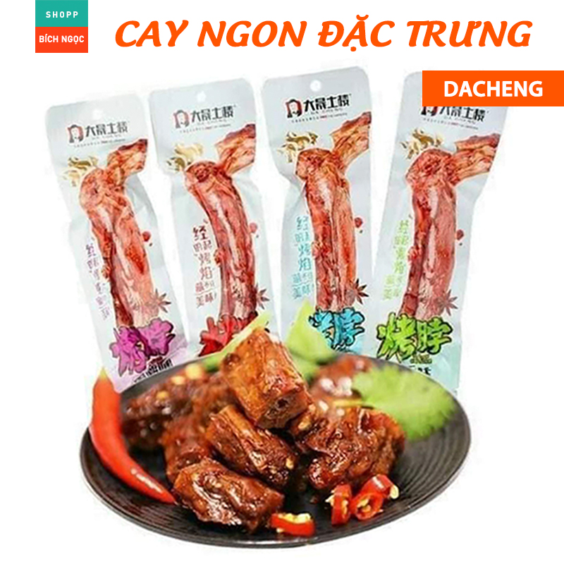 Cổ vịt cay Dacheng - đồ ăn vặt nội địa Trung - vị cay đặc trưng rất ngon, dùng ăn vặt ăn nhậu kết hợp