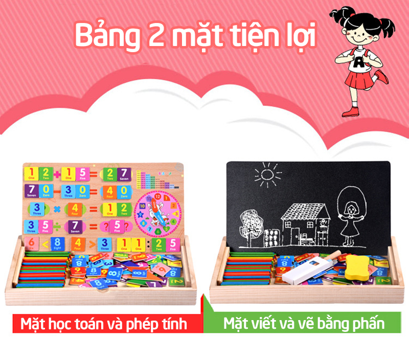 Đồ chơi sáng tạo góc toán học số và que tính cho trẻ mầm non