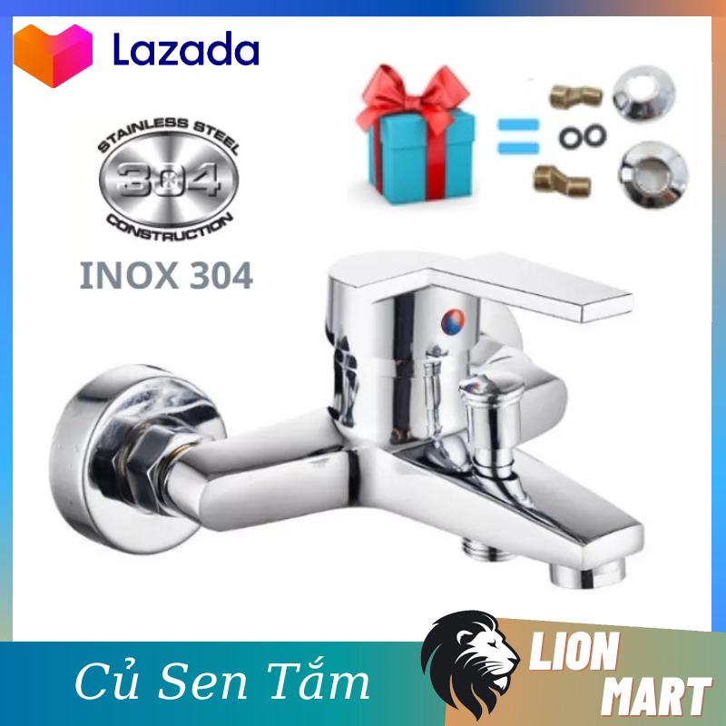 Củ sen tắm nóng lạnh cao cấp GIORMANI SNL904 hàng hợp kim đồng mạ crom 5 lớp kèm đôi chân đồng chữ Z