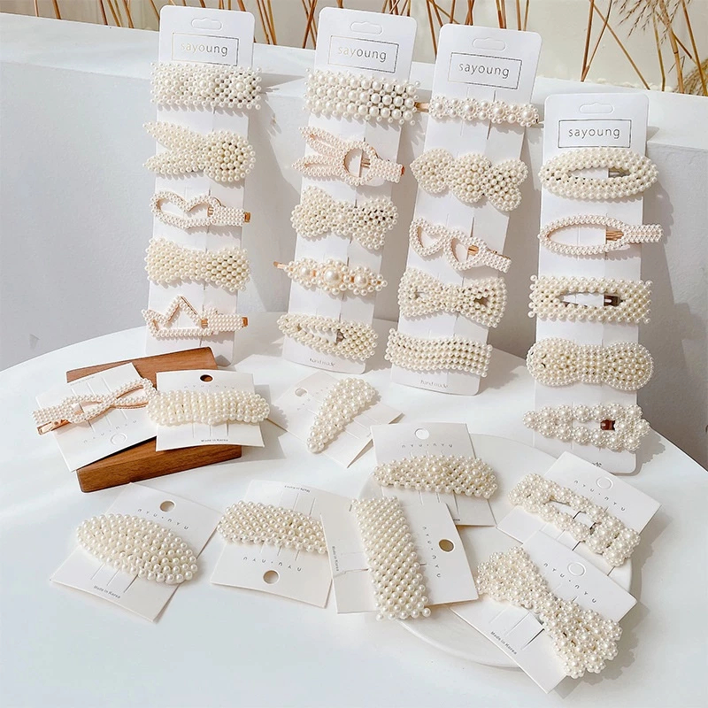 Kẹp tóc đính ngọc phong cách hàn quốc kẹp tóc mái cực cute sang chảnh phong cách hàn quốc