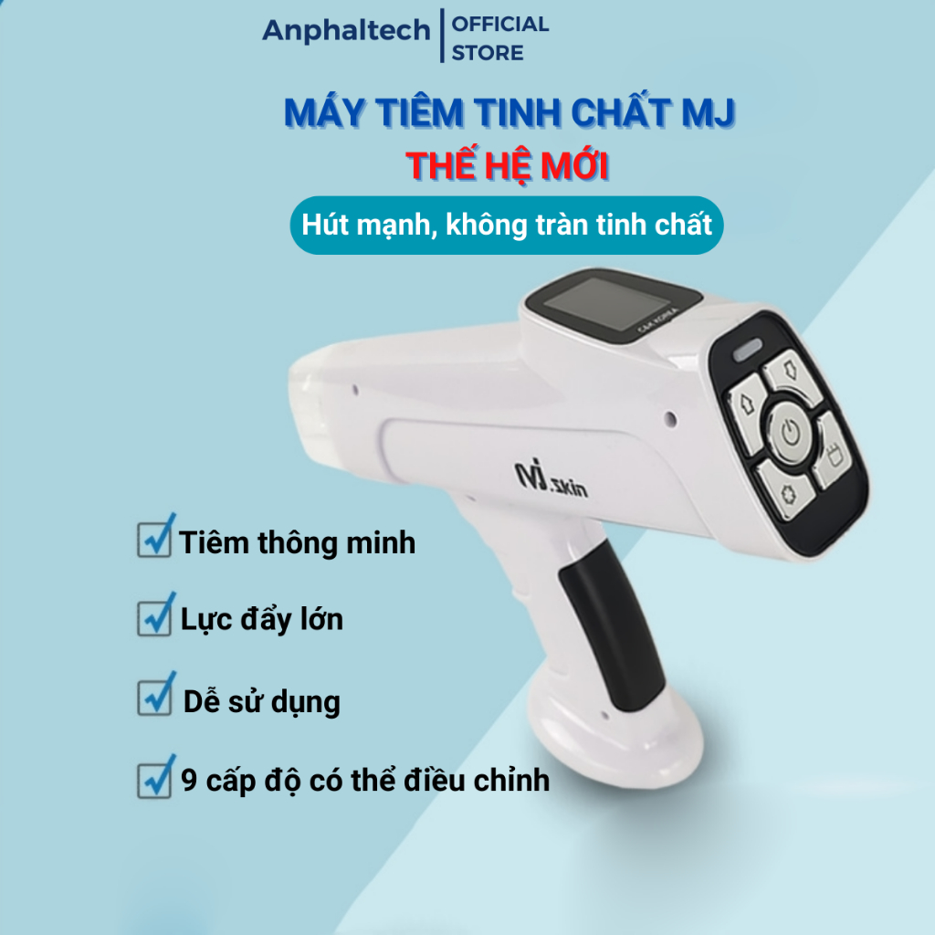 Máy tiêm tinh chất ammi mj skin hàn quốc, máy cấy tinh chất dưỡng chất meso therapy cầm tay cao cấp thế hệ mới