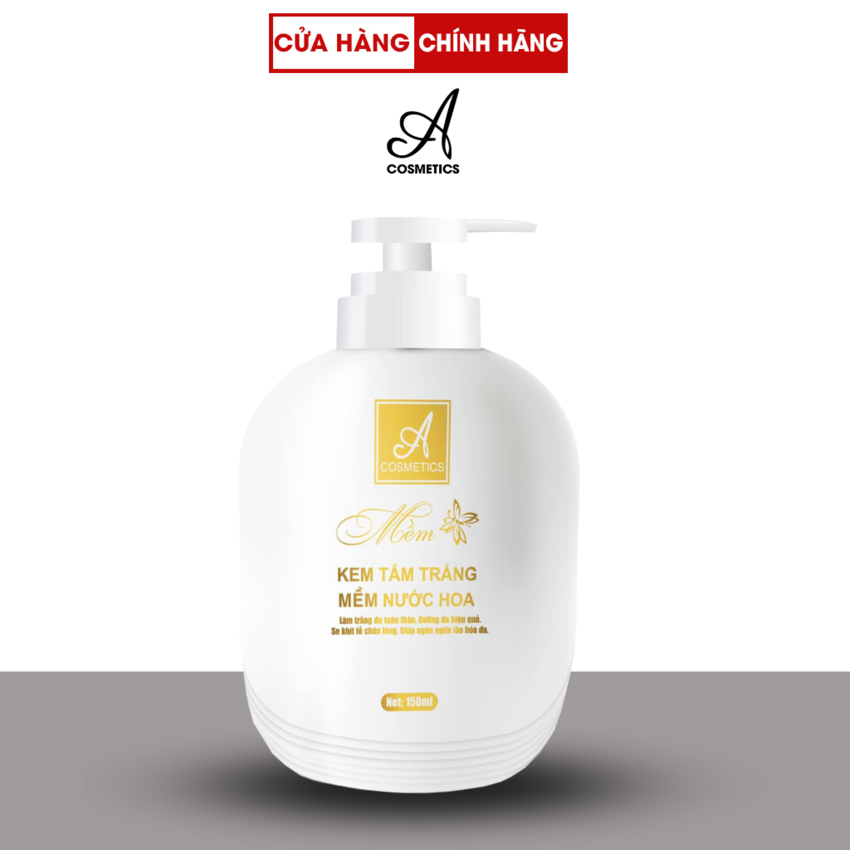Kem ủ trắng da toàn thân cấp tốc Acosmetics, Kem Tắm Trắng Mềm nước hoa, 150ml