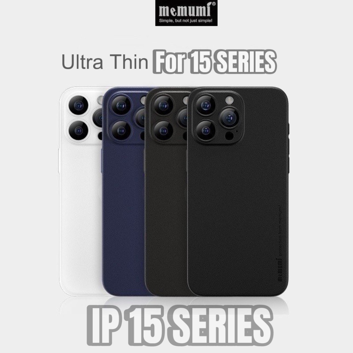 Ốp lưng nhám siêu mỏng 0,3mm MEMUMI Slim Case Cho IPhone 16Pro / 15 ProMax / 15 / 14 Promax. Bảo vệ camera