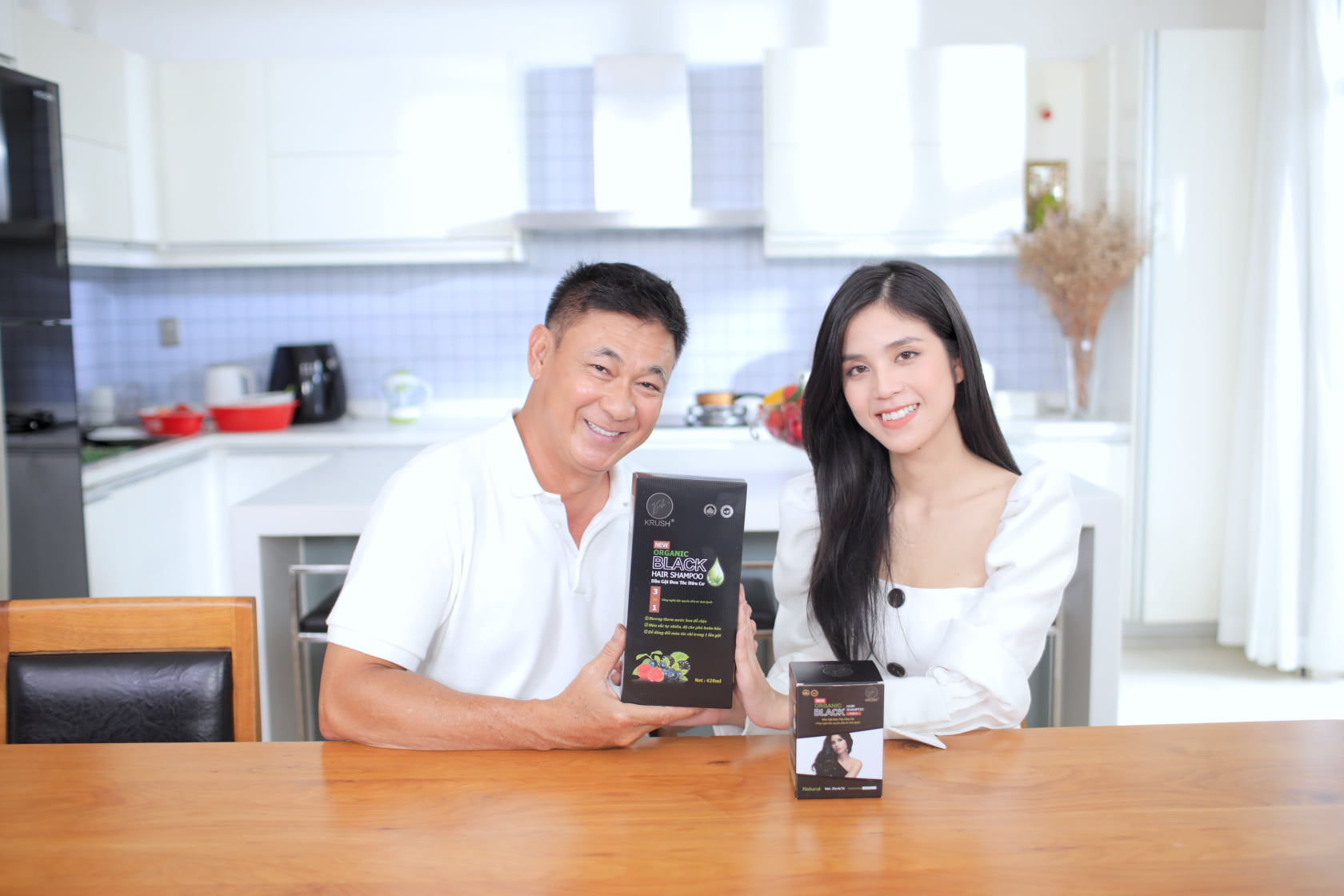 Dầu Gội Nhuộm Tóc Bạc Krush 420ml (Màu Hạt Dẻ) Hữu Cơ Thiên Nhiên