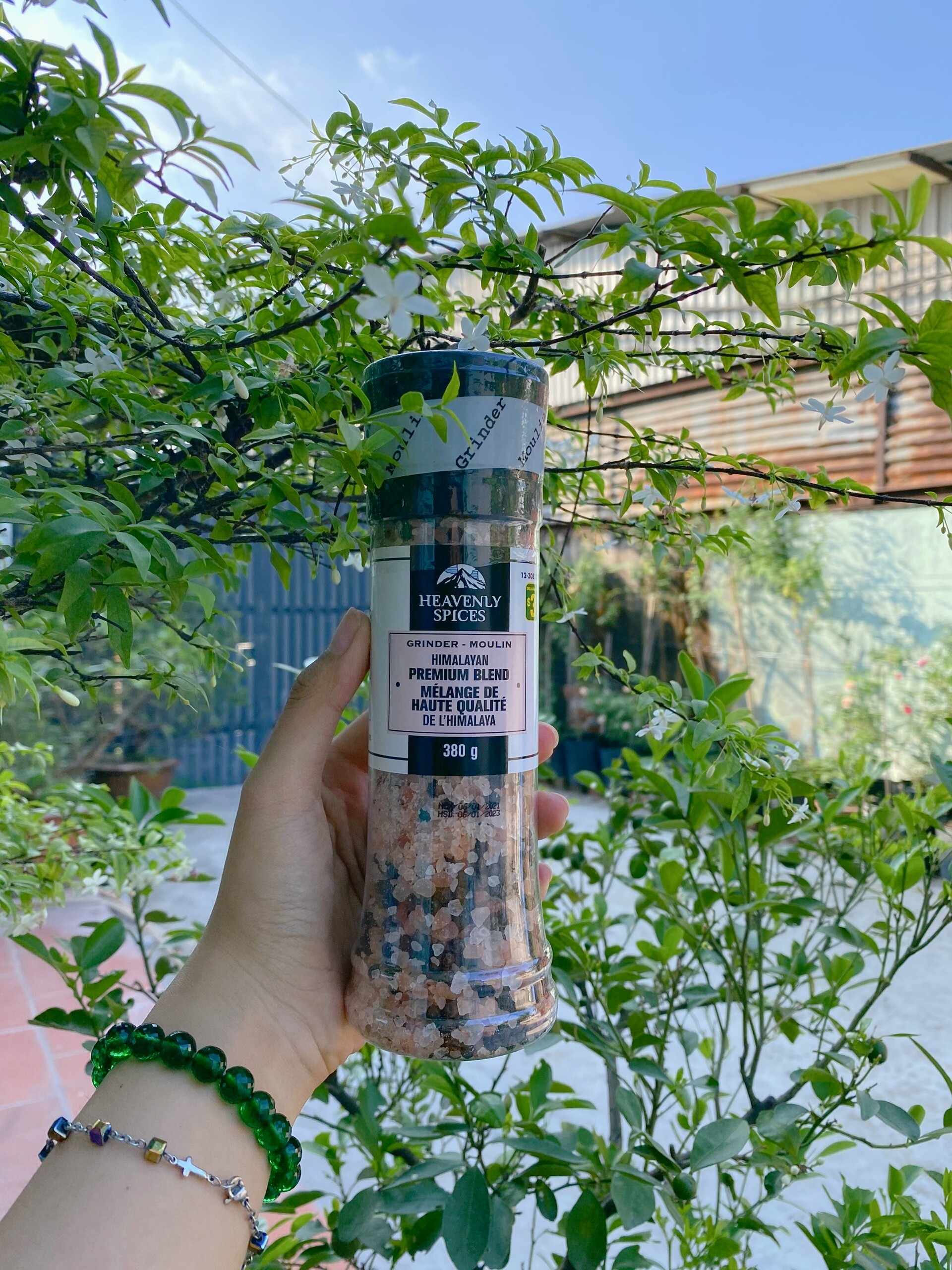 Muối hồng Himalayan kèm tiêu sạch chai 380g