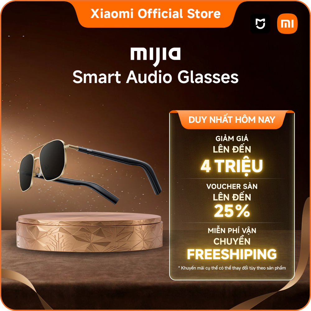Xiaomi Mắt Kính Mijia Audio Thông Minh, kết hợp tai nghe Bluetooth, Ghi âm, Trợ lý ảo IOS/Android, Kết nối hai thiết bị, Chống nước IP54