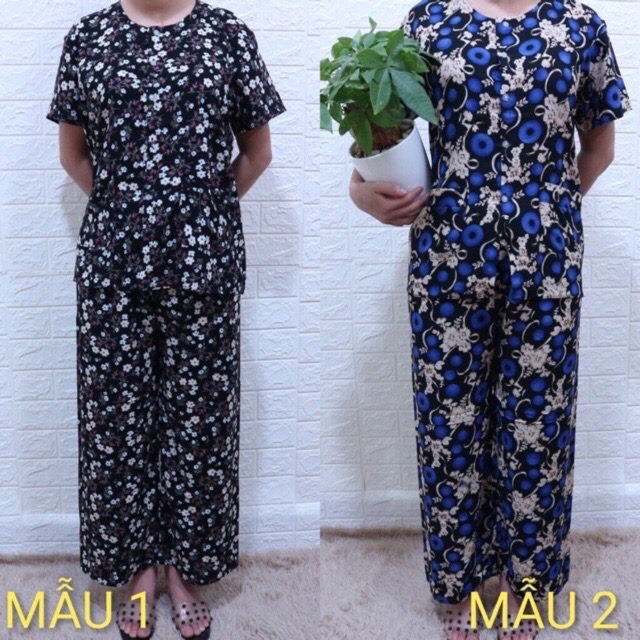 Bộ Lanh Cài Cúc (Quần Dài), Quần Áo Mặc Hè Cho Bà, Cho Mẹ, Người Già, Người Lớn Tuổi