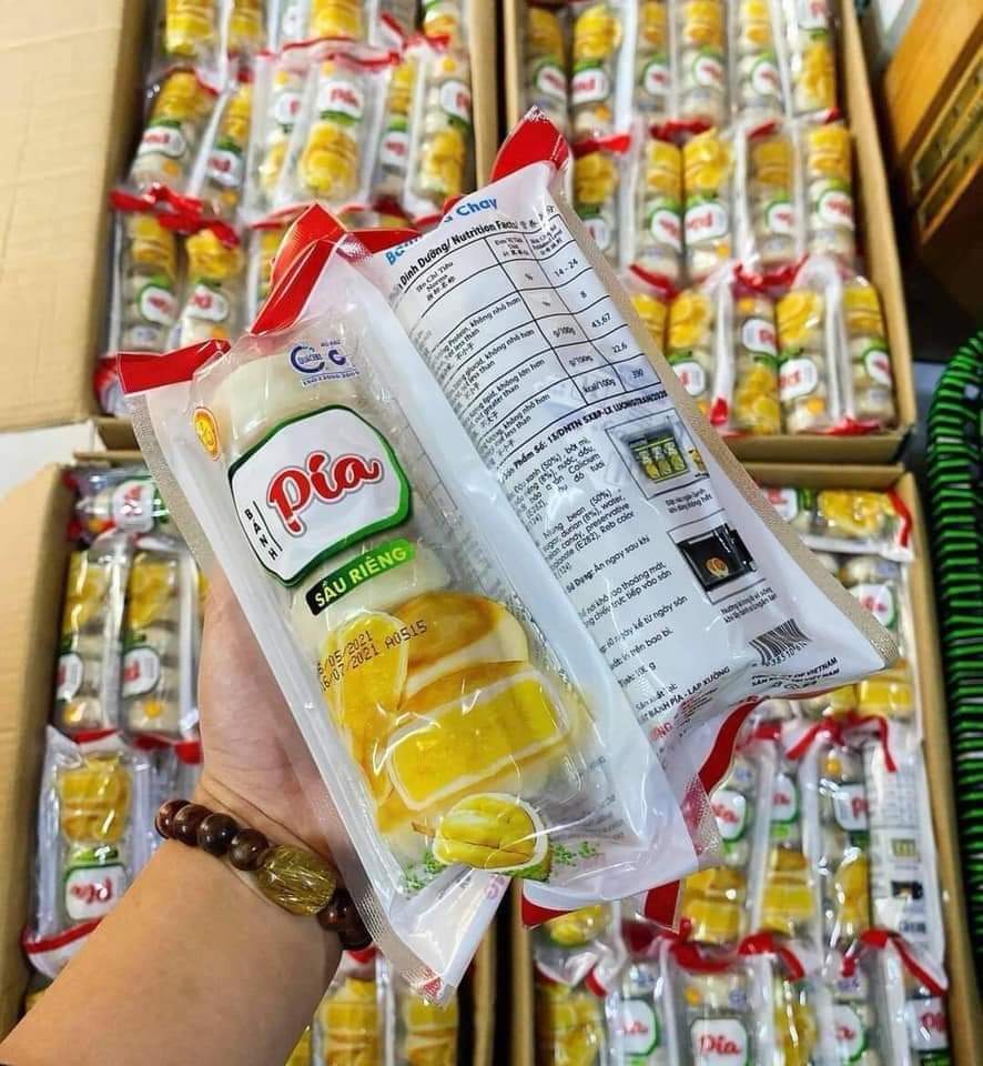 Bánh Pía Mi Ni Lương Trân Nhân Sầu Riêng 1 gói 5 chiếc - bánh pía loại nhỏ ăn không ngán
