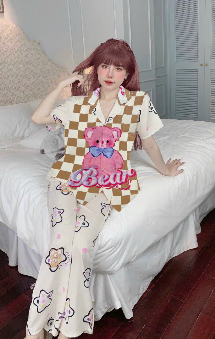 Pijama bigsize tay ngắn Phom lớn 58-72kg vải lụa mango mềm mịn mát