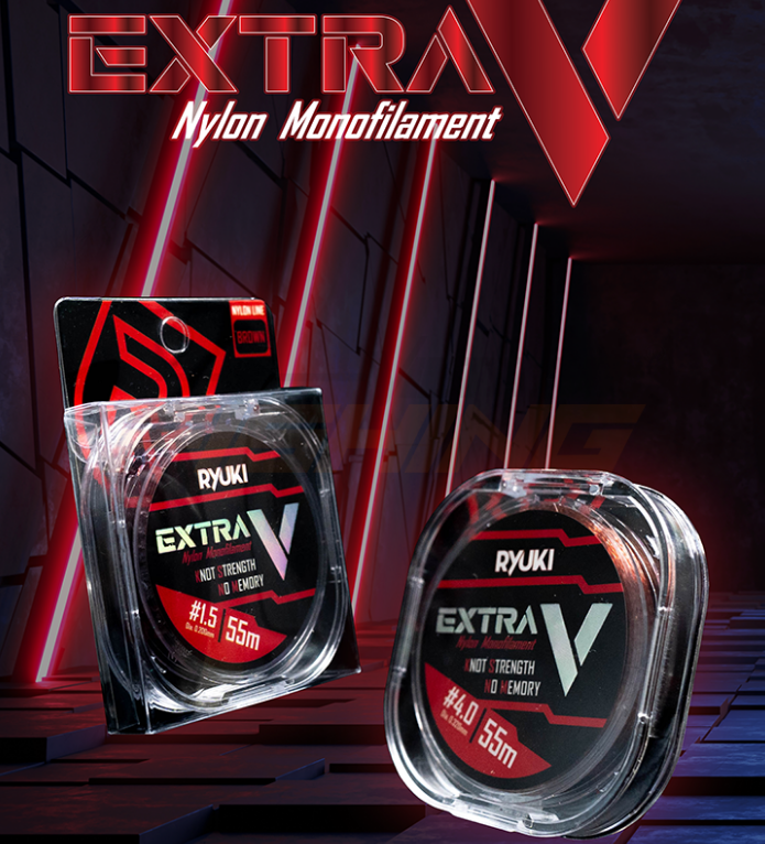 Dây câu ryuki extra v 55m, cước trục câu cá, cước câu cá chính hãng
