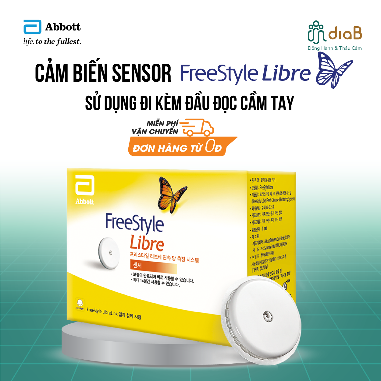 Cảm biến - freestyle libre sensor - abbott x diab