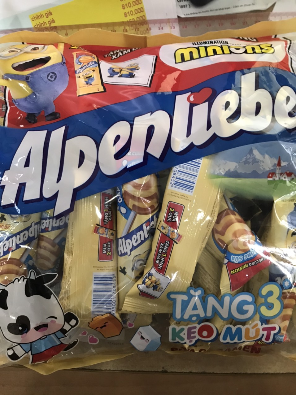 Kẹo Mút Alpenliebe Hương Sữa Caramen Gói 39 que