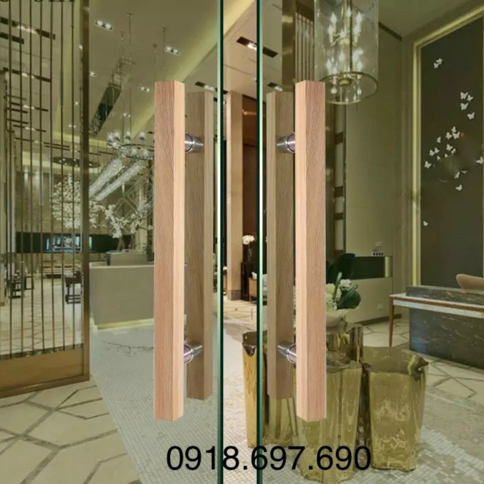 [HCM]Tay nắm gỗ 25x50 cửa kính cường lực