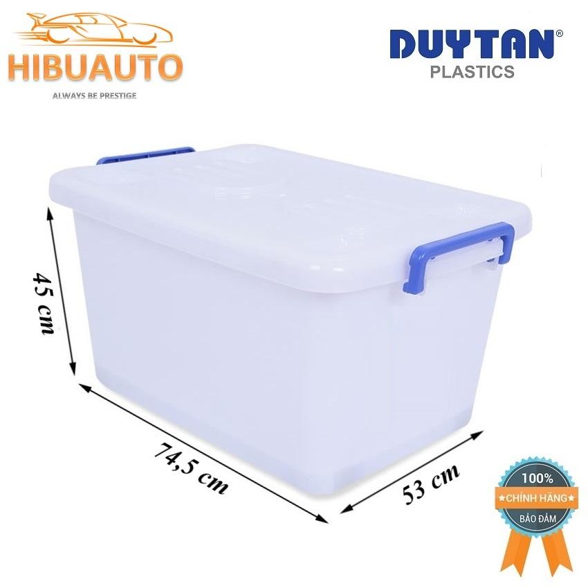 Thùng Nhựa Duy Tân Có Bánh Xe 120 Lít (74.5 x 53 x 45 cm) No.213