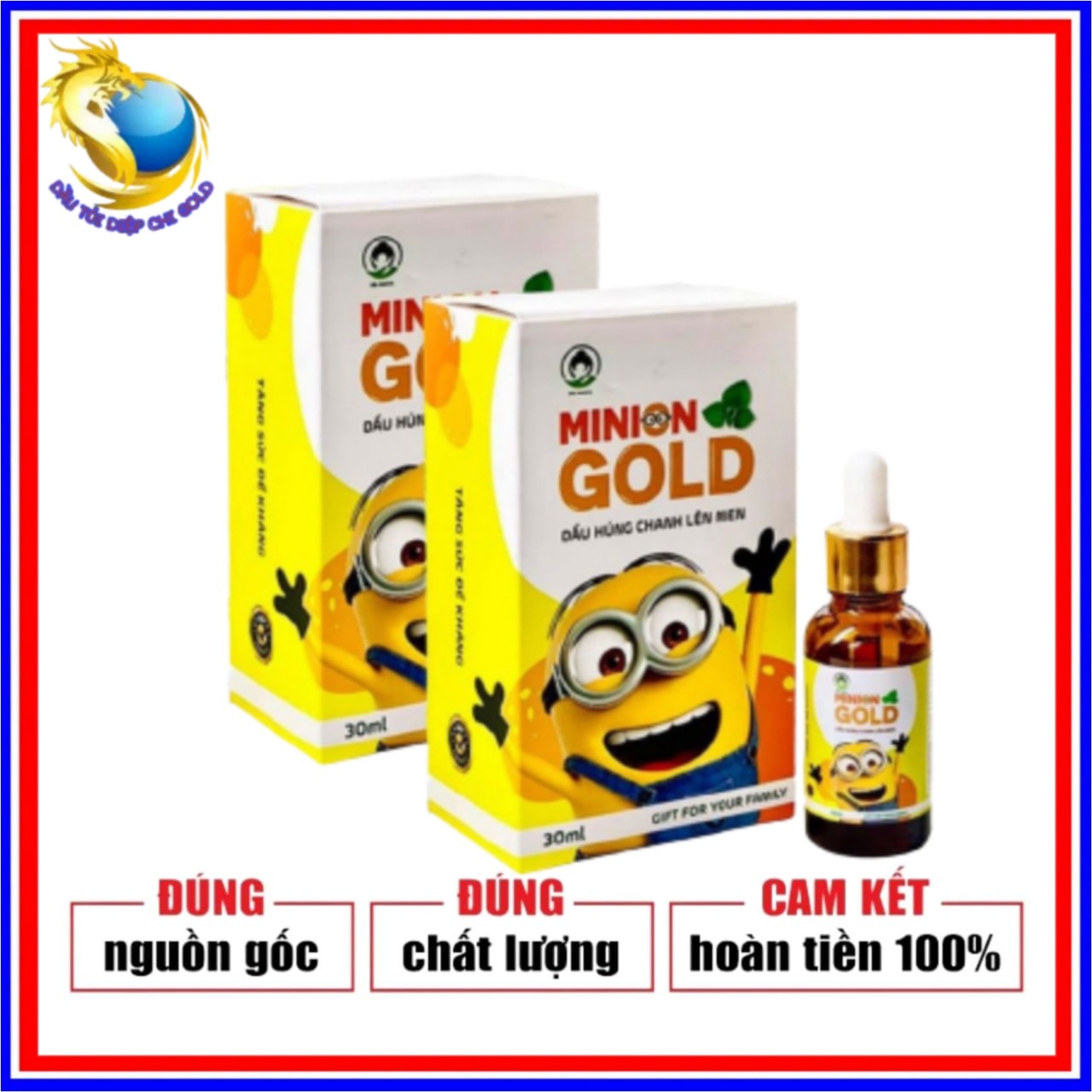 [COMBO 2 HỘP ] Dầu húng chanh Minion  Tinh dầu húng chanh Minion gold 30ml Dầu húng chanh Minion Plus Trẻ sơ sinh & Trẻ nhỏ Chăm sóc sức khỏe cho trẻ Chống đầy hơi cho trẻ [Chính hãng]