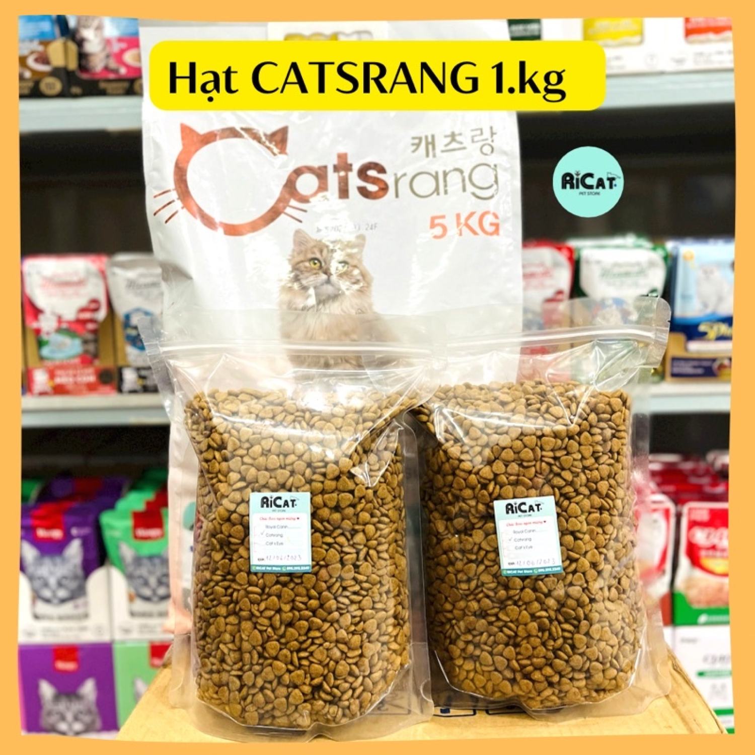 Thức ăn hạt cho mèo catsrang | cats rang best seller - túi zip 1kg