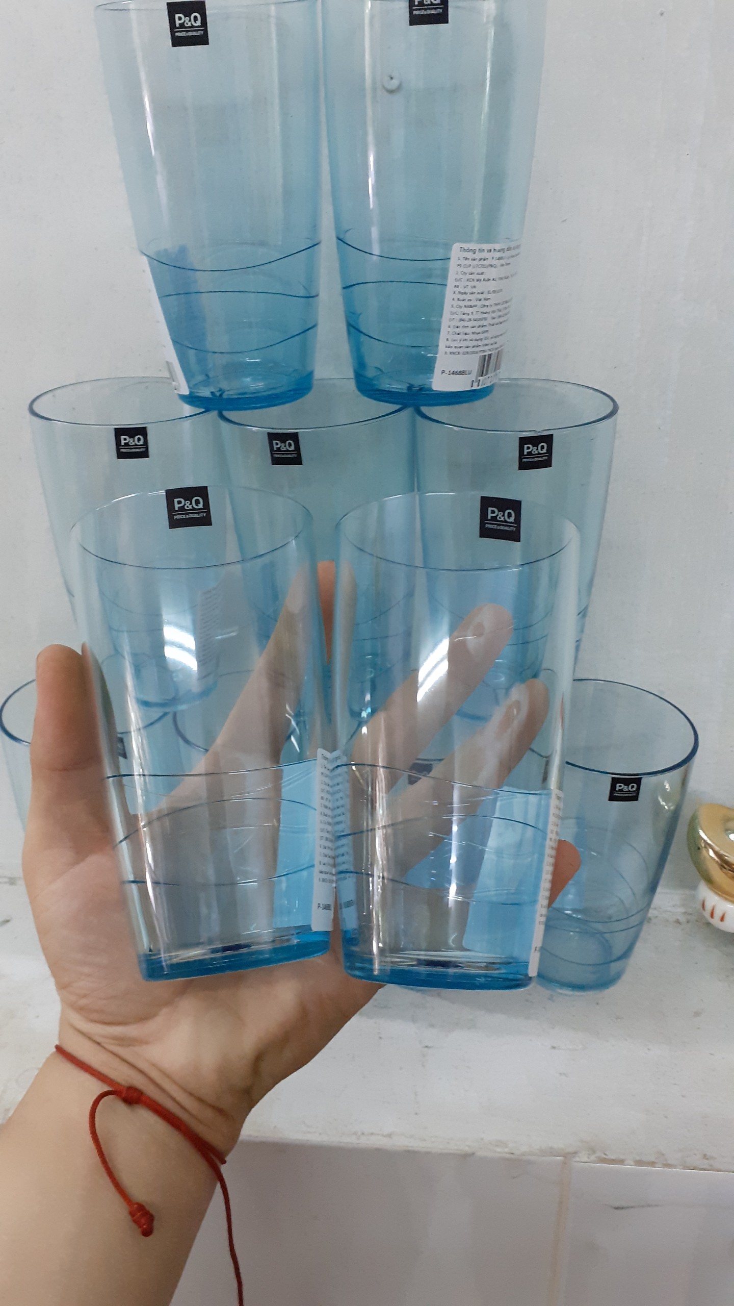 [HCM]COMBO 10 LY NHỰA lock&lock WAVE PS CUP (LTC731) (P&Q)