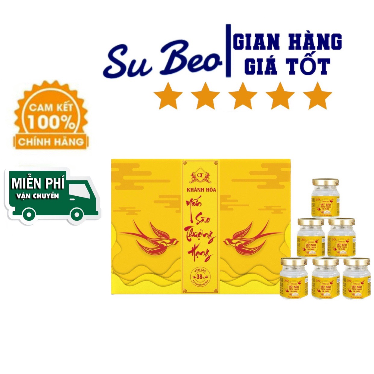 Yến sào Đông Trùng Hạ Thảo Thượng Hạng 38% Tổ Yến Tăng cường sức đề kháng -HSD :24 Tháng