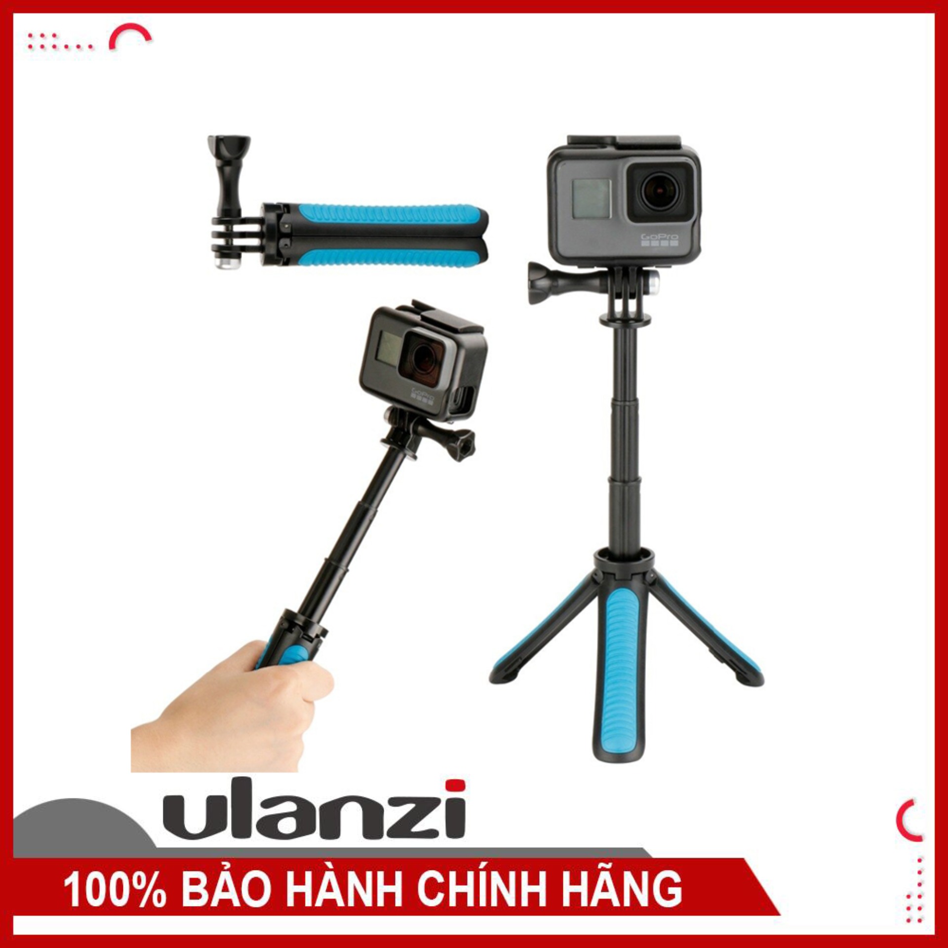 Chân đế Tripod cho Camera hành trình GoPro, DJI Osmo - Ulanzi MT-6 Nhỏ gọn, dễ dàng kéo dài chụp selfie (FUED2)