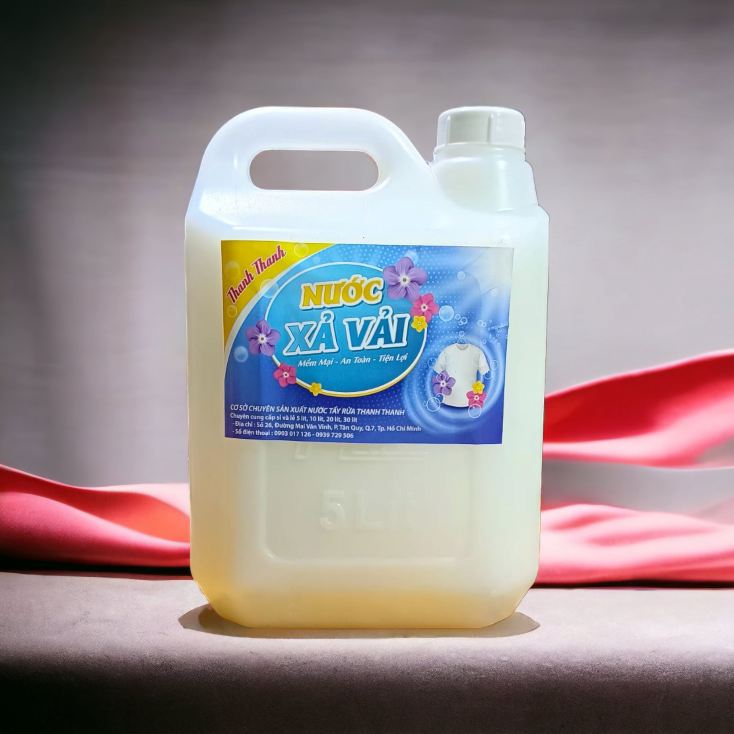 Nước xả vải thơm can 5 kg
